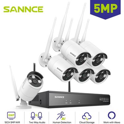 5MP Überwachungskamera Set Aussen wlan 6×Kamera Smart ir Nachtsicht Fernzugriff Image