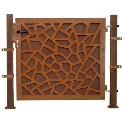 Estexo - Gartentür Zauntür Gartentor 160cm Rost Hoftor Hoftür Gartenpforte Zauntor Design Image
