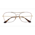 Unisex s aviator Gold Tortoise Metal Prescription eyeglasses - Eyebuydirect s Ray-Ban RB6499