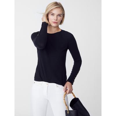 J.McLaughlin Women's Jamey Sweater Black, Size Medium | Cotton