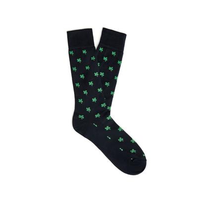 J.McLaughlin Men's Socks in Clover Navy/Green | Cotton/Nylon/Spandex