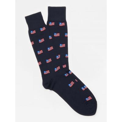 J.McLaughlin Men's American Flag Socks Navy | Cotton/Nylon/Spandex