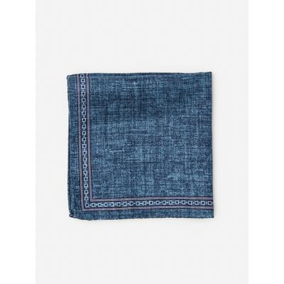 J.McLaughlin Men's Silk Pocket Square Denim | Silk/Denim