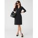 J.McLaughlin Women's Ivana Dress in Tulip Geo Jacquard Black, Size Large | Nylon/Spandex/Catalina Cloth