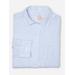 J.McLaughlin Men's Gramercy Classic Fit Linen Shirt in Fineline White/Blue, Size Medium
