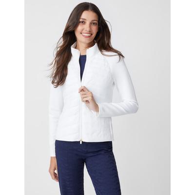 J.McLaughlin Women's Grayer Jacket White, Size Small | Spandex