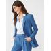 J.McLaughlin Women's Mercia Blazer Mid Blue, Size 2 | Elastane