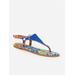 J.McLaughlin Women's Nolita Sandals Blue/Brown, Size 9 | Leather