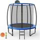 Goplus - Trampolino Elastico Bambini 245 cm, Tappeto Elastico Bambini da Esterno con Rete, Anello