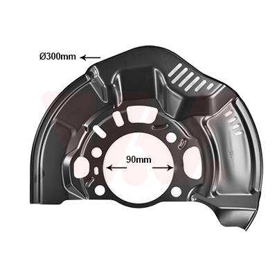 VAN WEZEL Spritzblech, Bremsscheibe vorne rechts für TOYOTA 4778102100 47781-02100 47781-12250 5405372 Image