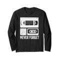 80s 90s Outfit Women's Men's Retro Cassette 90's 80's Langarmshirt