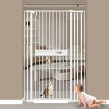 WAGEE 59 Extra Tall Cat Gate for Doorways 29.6-37.4 Inches Extra Tall Pet Gate for Cats Walking Thru Pressure Mounted Tall Wide Dog Gates Indoor for Babies Cat Safety Gate for Stairs Hallways