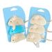 3PCS Lifelike Mice Pet Cats Interactive Toys Mini Funny Plush Mouse Set for Kitten (Beige)