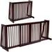 Expandable Wood Dog Gate 28 -80 Adjustable Freestanding Pet Gate Step Over Fence for Small to Medium Sized Pets House Doorway Stairs Pet Safety Fence Extra Wide