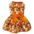 Pet Dress Party Pet Dress Holiday Dress Orange Dress Orange M