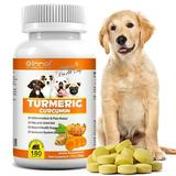 Oimmal 180PCS Dog Turmeric Curcumin Chews Immune System Booster Health Supplement for Dogsï¼Œ5.1 oz