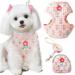 Small Dog Harness and Leash Set No Pull Puppy Harness Step-in Adjustable Puppy Cat Dog Vest Harnesses Soft Mesh Breathable Dog Harness Backpack Pet Harness for Puppies Small Medium Dogs