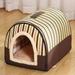 Winter Pet Cat Bed Foldable Dog House Dog Villa Sleep Kennel Removable Nest Warm Enclosed Cave Sofa Big Dog Kennel Pet Supplies