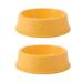 2 pcs Pet bowl plastic pet bowl thickened non-slip multi-color pet bowl - yellow