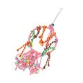 Bird Swing Toy Colorful Boredom Relief Chewing Parrot Rope Perch with Chain Hook for Parakeets Lovebirds