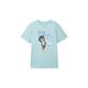TOM TAILOR Jungen Kinder Oversized T-Shirt mit Print, 13117 - Pastel Turquoise, 152