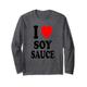 I Heart (Love) Sojasauce Kochen asiatische chinesische Sojabohnen Langarmshirt