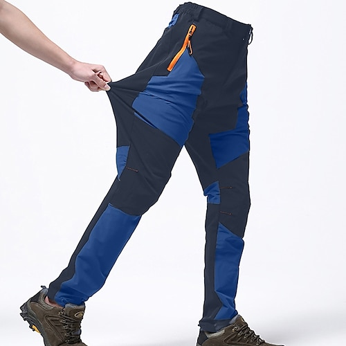 wasserabweisende Wanderhose für Herren Arbeitshose Cargohose Safari Outdoorhose winddicht schnell trocknend Stretch Nylon Spandex 3 Reißverschlusstaschen elastischer Bund schwarz khaki Armeegrün Klettern Image