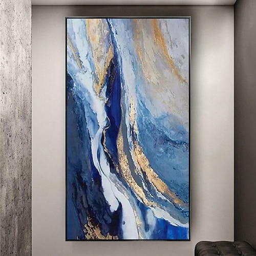 Handgefertigt Ölgemälde Handgemalte Vertikal Abstrakt Modern Ohne Innenrahmen (ohne Rahmen) Image