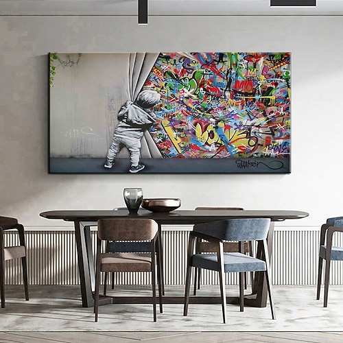 Handgemalte handbemalte Ölgemälde Wandkunst Junge Ölgemälde Wandkunst gerollte Leinwand ohne Rahmen unbespannt Image