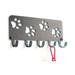 The Metal Peddler Walking Paws Key Rack/ Dog Leash Hanger 9 Wide with 5 Hooks - Made in USA