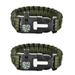 Bracelet 5-in-1 Personal Survival Gear Kit - Urban & Outdoors Survival Bracelet Fire Starter Glass Breaker Survival Whistleï¼ŒArmy green+military green Army green+military green F43397