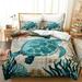 3D Bedding Set Sea World 3D Digital PrintingFitted Sheet Microfiber Duvet Cover with Pillowcases Bed Sheet Soft Duvet Cover Fade Resistant