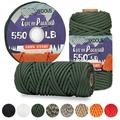 XKDOUS 550 Paracord 120ft Camo Green Parachute Cord 100% Nylon 7 Strand Inner Core Type III Tactical Paracord Rope Outside Survival Gear for Bracelets Lanyards Handle Wraps Camping & Hiking