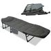 Portable Sleeping Bed Folding Camping Cots for Adults with Strong Steel Frame and 600D Oxford Fabric Indoor & Outdoor Camping Bed for Travel Office Home Dark Grey