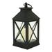 Northlight 9 LED Battery Operated Black Lantern with Flameless Candle