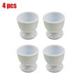 Yannee 4 Pcs Egg Holder Breakfast Boiled Egg Cup Holders Household Kitchen Eggs Holding Cups Tabletop Refrigerator Egg Tray Container Storage Holders White