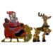 Gemmy 9080926 35.43 in. Flat-tastic LED Santa in Sleigh with Deer Yard Decor