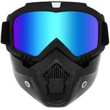 Deuson Motorcycle Goggles Face Mask Recyclable TPU Motorcycle Goggles Mask Windproof Motorcycle Goggles Helmet Mask for Moto-Cross MX Dirt Bike MTB Quad ATV Snow Sports