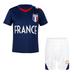 Cnins France Soccer Jersey Kids Original Boys & Girls Shirt Short Sleeve Soccer Shirt Shorts Sport Kit 8Y