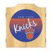 New York Knicks Hardwood Classics Dart Board Cabinet Set with 6 Steel Tip Darts