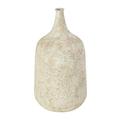 DecMode 15 Handmade Antique Style Distressed Beige Metal Vase