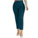 Uuszgmr Pants For Womens High Waist Cropped Work Pants Solid Color Zipper Trouser Pant Casual Baggy Waist Trouser Wide Leg Pant With Pocket Fashion Pant For Golf Lounge Size:L