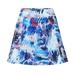 Gzea Summer Skirts Women s Tennis Skirt With Pocket Shorts Plus Size Running Sports Fitness Skirt Blue XL