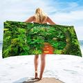 Garden Flower Quick Dry Large Beach Towel Super Absorbent and Sand Free Pool Towel Microfiber Portable Sports/Camping Towel