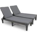 Dextrus 2 Pcs Adjustable Outdoor Chaise Lounge Chairs Set for Comfortable Relaxation Sturdy Loungers for Patio Poolside