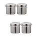 4 Pcs Cotton Ball Container Stainless Jar with Lid Metal Disinfection Jar Lidded Sterilization Holder