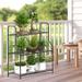 Auledio Metal Plant Stand Rack Outdoor Flower Plant Organization and Storage for Patio Garden & Balcony Durable(Black)