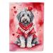 Bergamasco Sheepdog My Valentine Garden Flag 11.25 in x 15.5 in