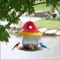 YANHAIGONG Spring Saving!Red Solar Bird Feeders Outdoors Hanging Color Changing Solar Garden Lantern Hanging Bird Feeder Changing Birdfeeders Is Gift for Bird Lovers Bird Seed for Outside Feeders