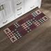 VHC Brands Connell Indoor/Outdoor Rug Rect 17x48 Polyester Area Rug Accent Rug Floor Decor Connell Collection Rectangle 17x48 Burgundy